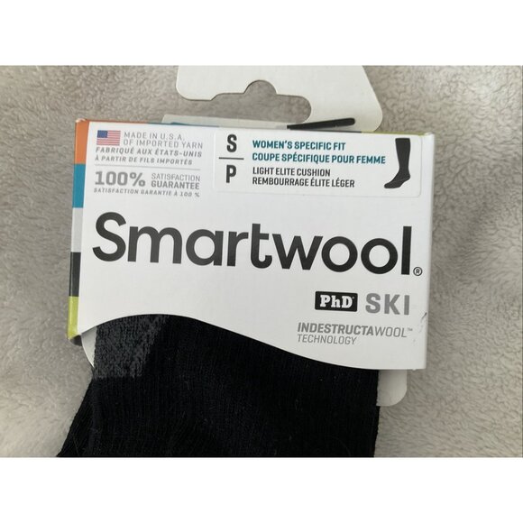 Smartwool Ski Socks Womens Small Black Pink Light Cushion Women's Fit Merino New - Picture 3 of 4
